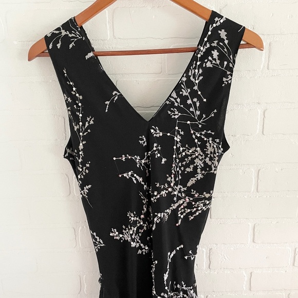 Vintage Sequin Hanky Hem Prom Dress Dark Fairy Black Silver Sz L - Picture 5 of 12